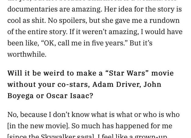 Новые «Звёздные войны» с Рей в главной роли могут выйти уже в 2025 году